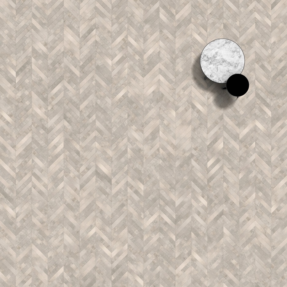  Topshots of White, Grey Chevron 418 from the Moduleo Moods collection | Moduleo